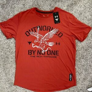 Under Armour Project Rock Outworked SS T-Shirt Size XL NWTS